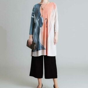 Vintage Hiroko Koshino Black Cropped Wide Leg Black Pants Pockets Size 40 (S/M).